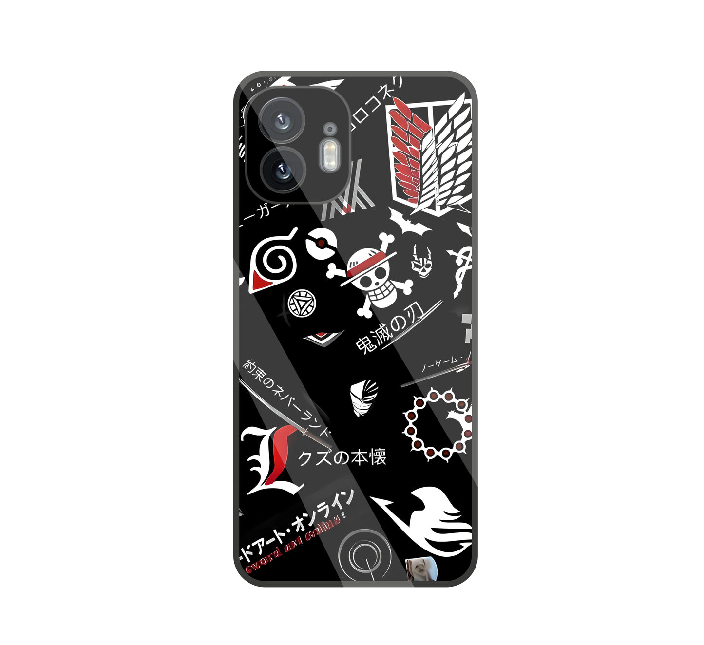 Anime Symbol Glass Case For Nothing Phone 2