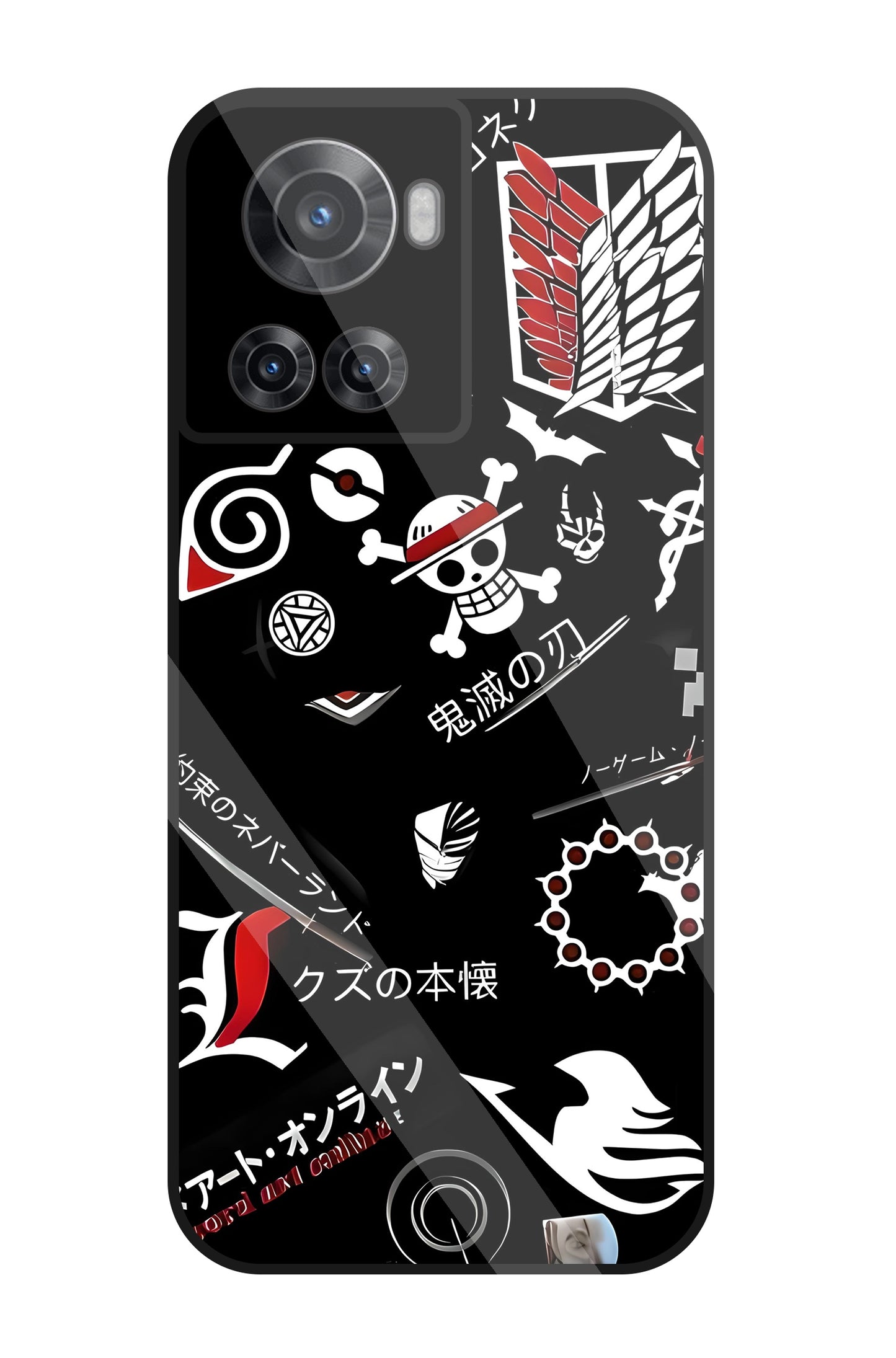 Anime Symbol Glass Case For OnePlus 10R