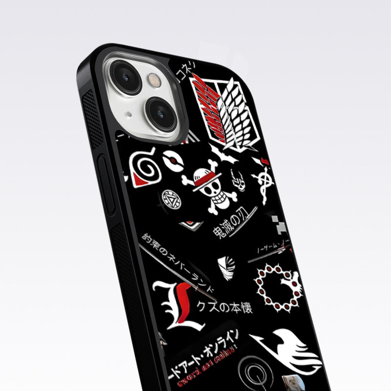 Anime Symbol Glass Case For Oneplus 9 Pro