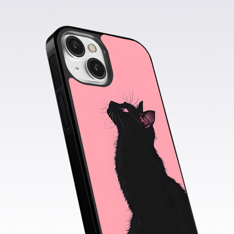 Black Cat Glass Case For OnePlus 10R