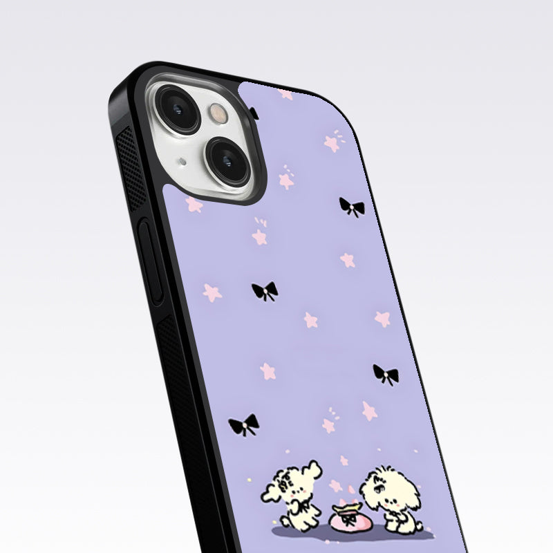 Black Ribbon With Stars Glass Case For Nothing Phone 2A