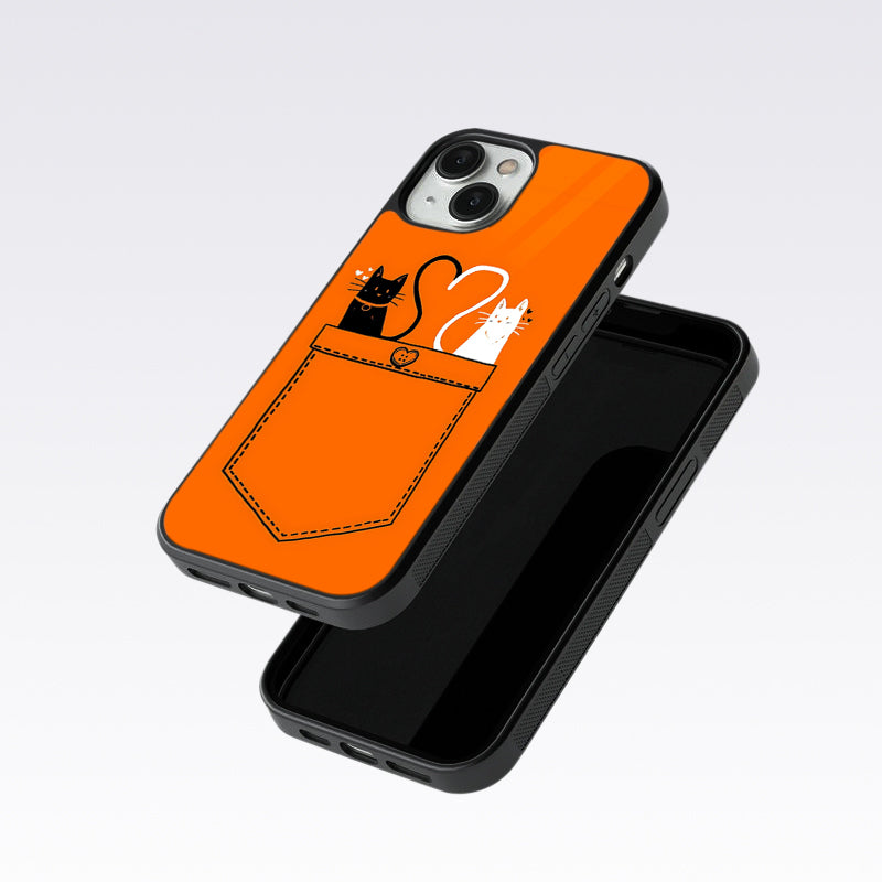 Black & White Cat In Pocket Glass Case For Nothing Phone 2A