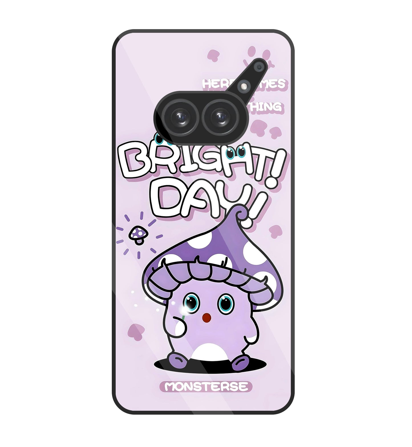 Bright Day Purple Monster Glass Case For Nothing Phone 2A