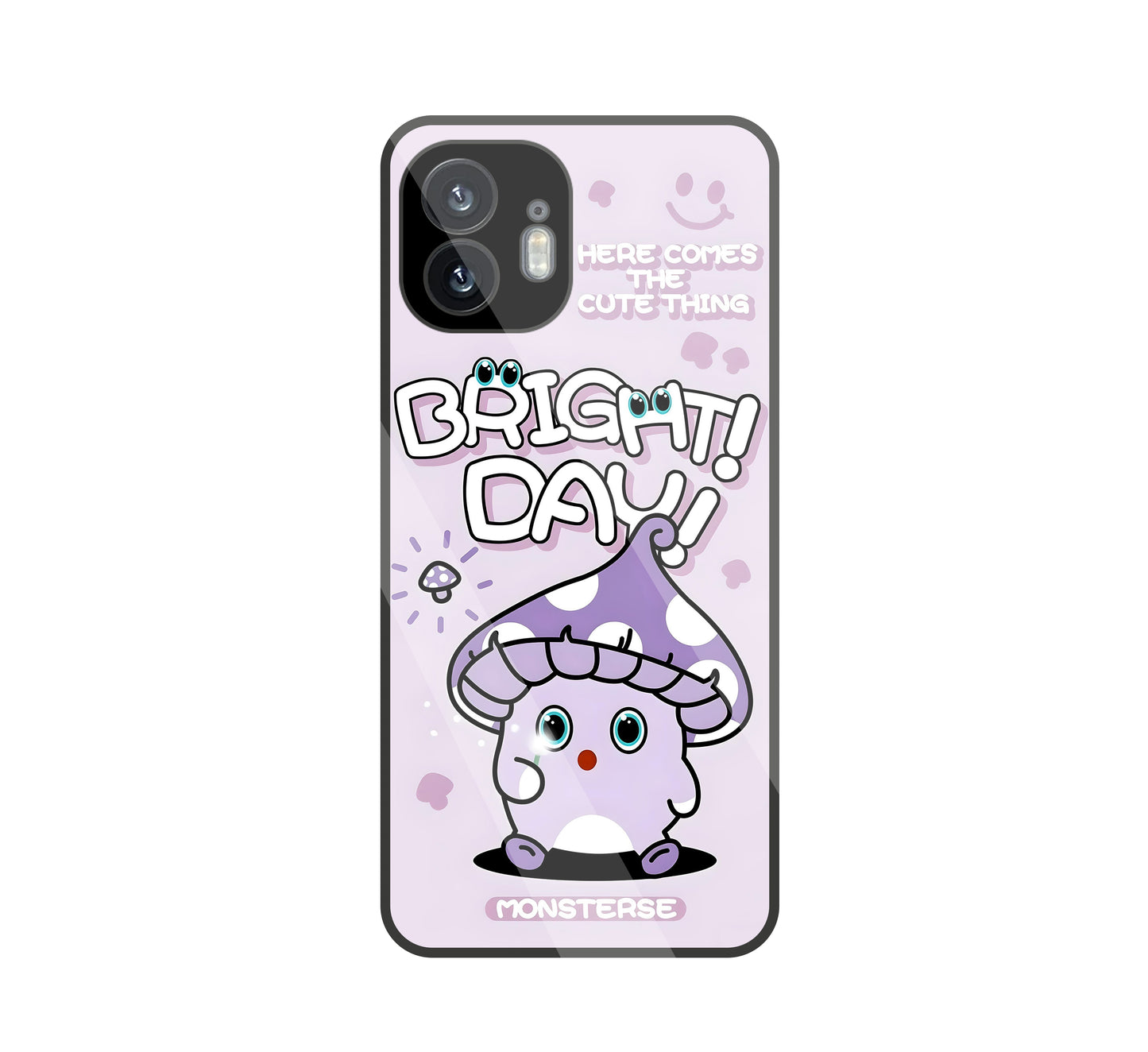 Bright Day Purple Monster Glass Case For Nothing Phone 2