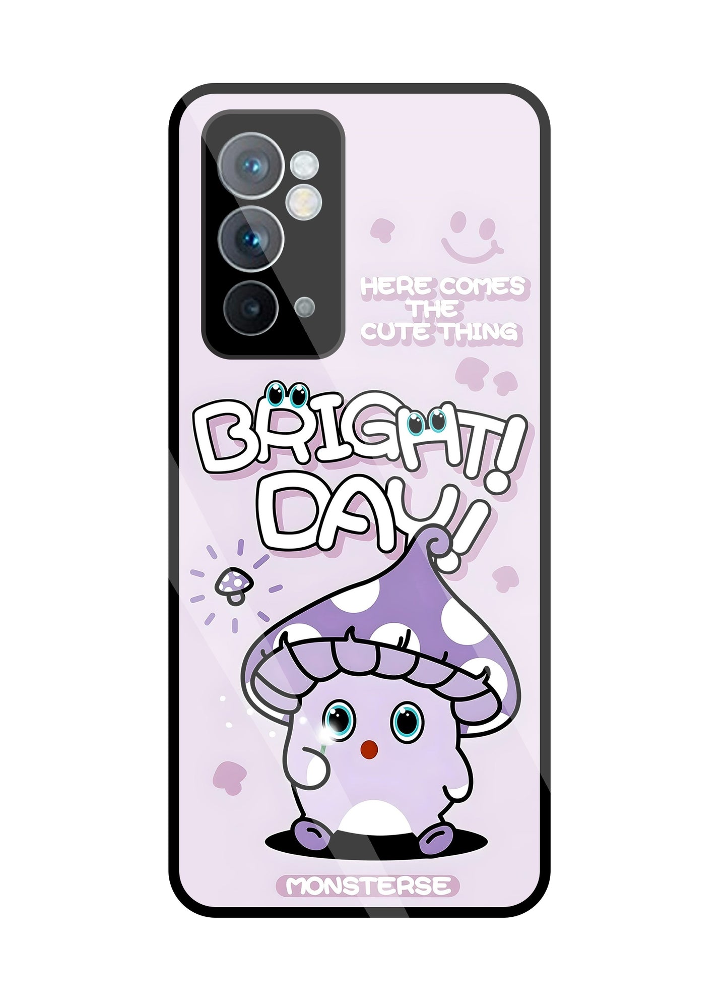 Bright Day Purple Monster Glass Case For OnePlus 9RT