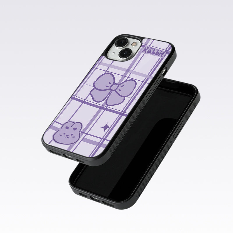 Butterfly Checked Pattern Glass Case For Nothing Phone 1