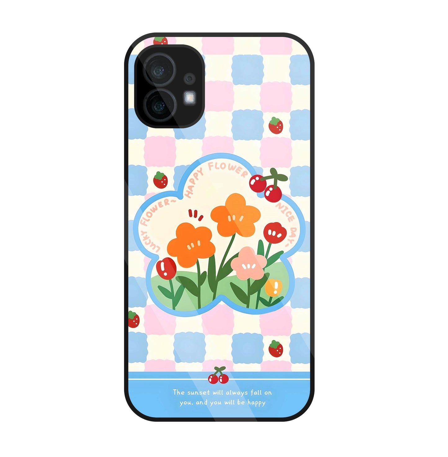 Cherry Blossom Glass Case For Nothing Phone 1