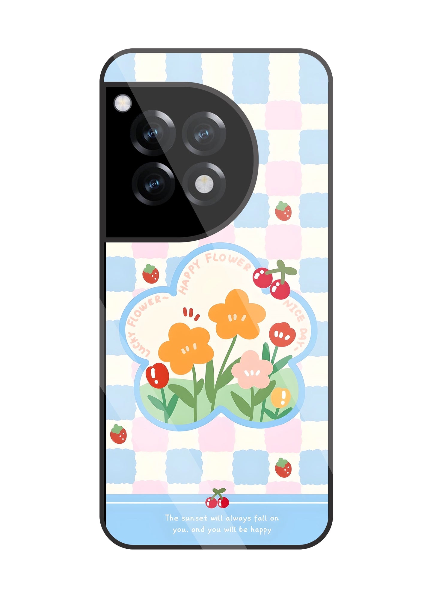 Cherry Blossom Glass Case For OnePlus 12R