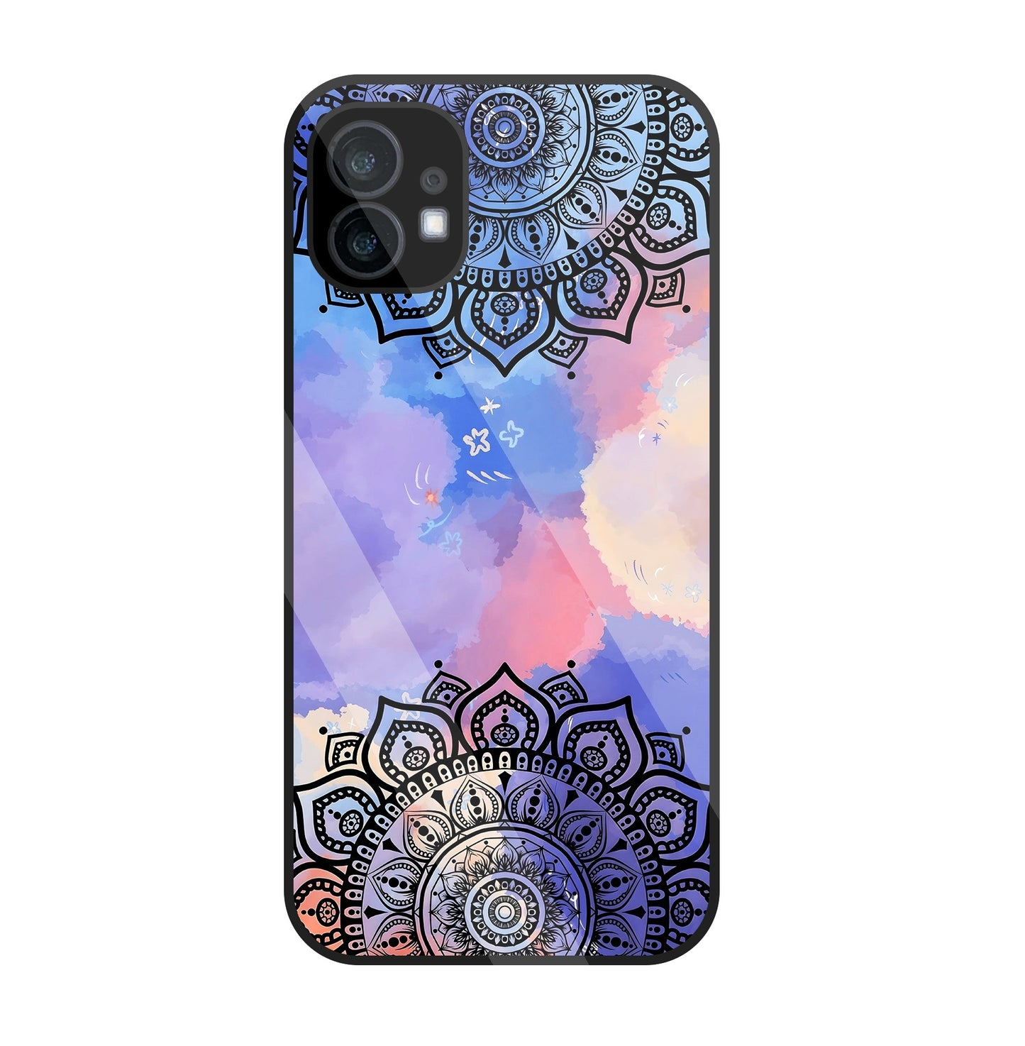 Colorful Mandala Pattern Glass Case For Nothing Phone 1