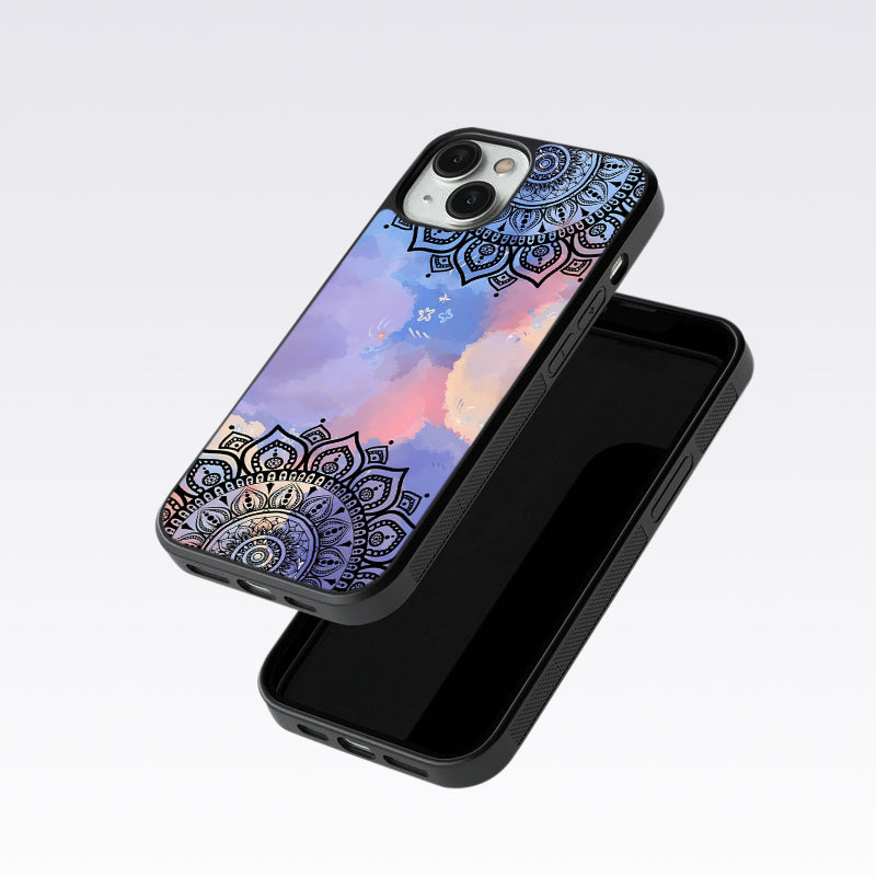 Colorful Mandala Pattern Glass Case For OnePlus 9