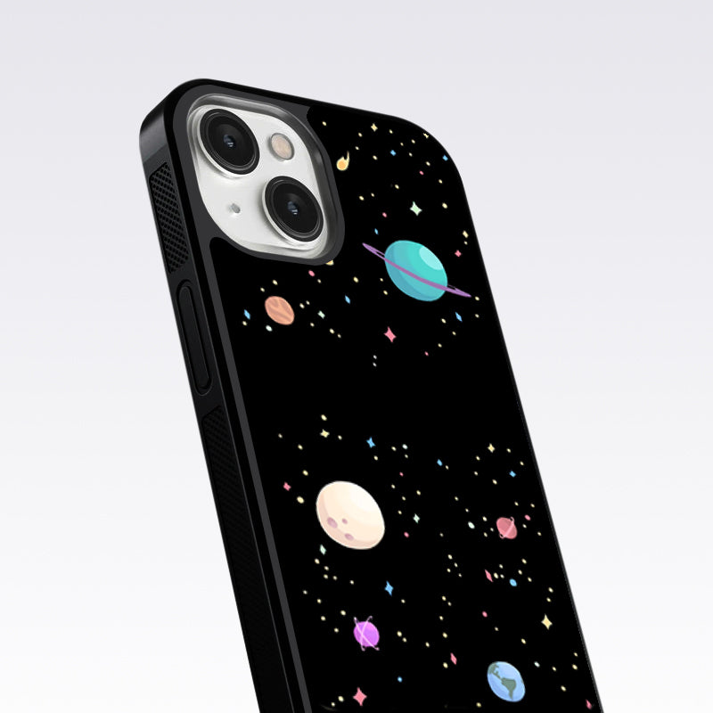 Colorful Space Glass Case For Nothing Phone 2A