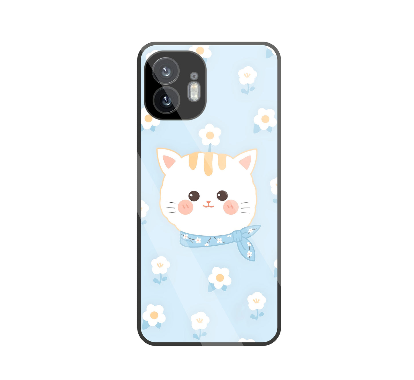 Cute Kitten glass Case For Nothing Phone 2