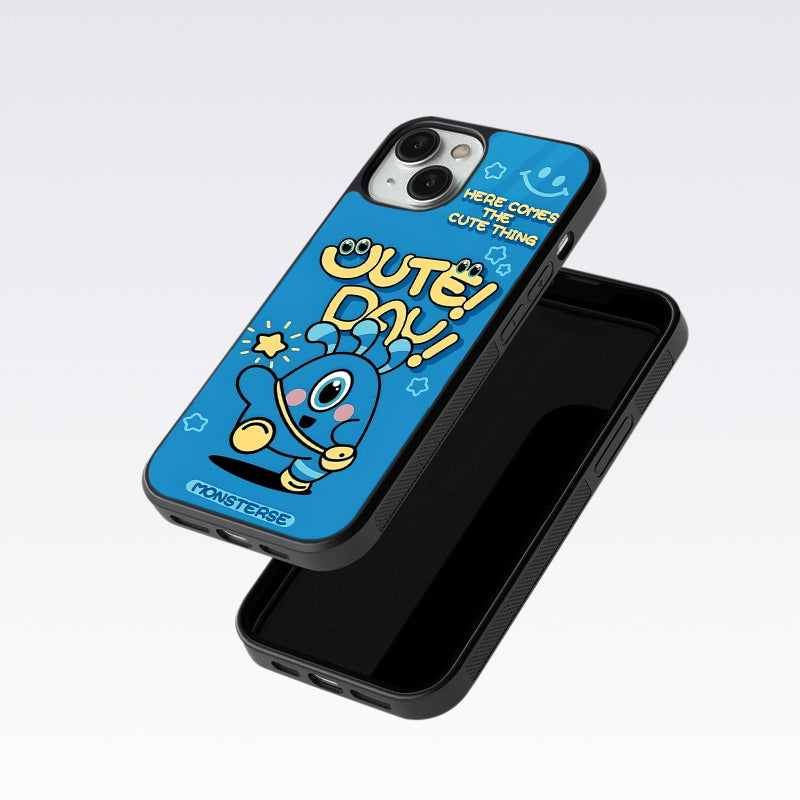 Cute Day! Monsterse Blue Glass Case For Nothing Phone 2A