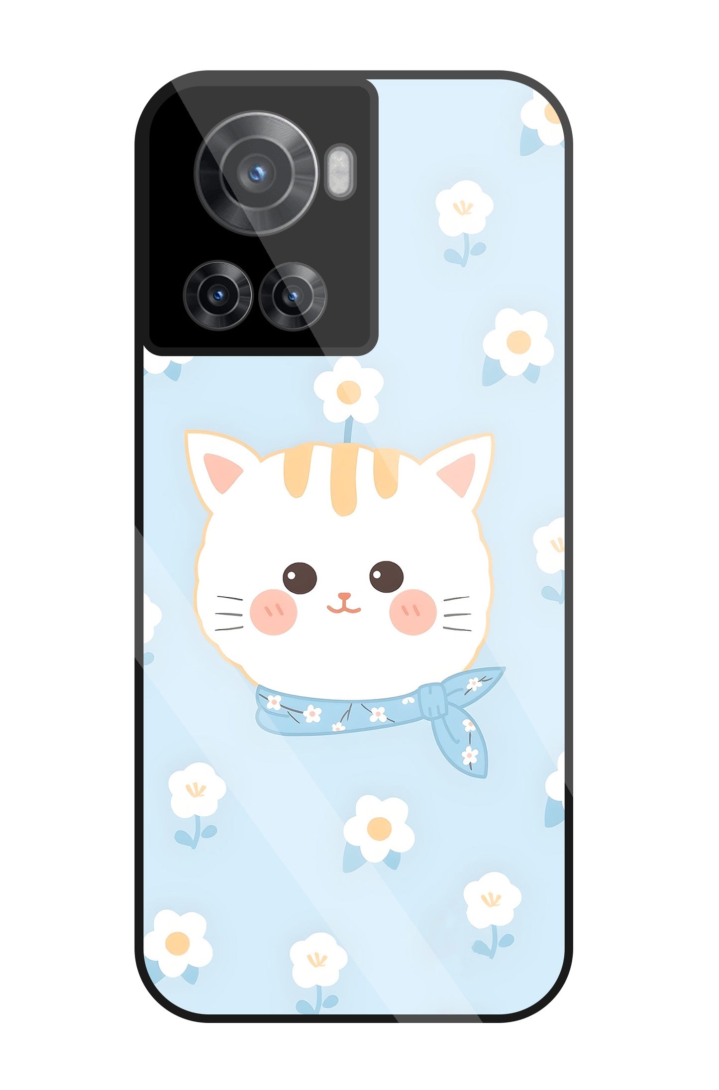 Cute Kitten Glass Case For OnePlus 10R