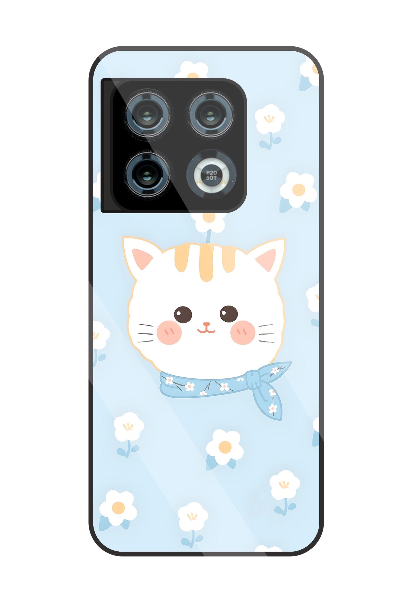 Cute Kitten Glass Case For OnePlus 10 Pro