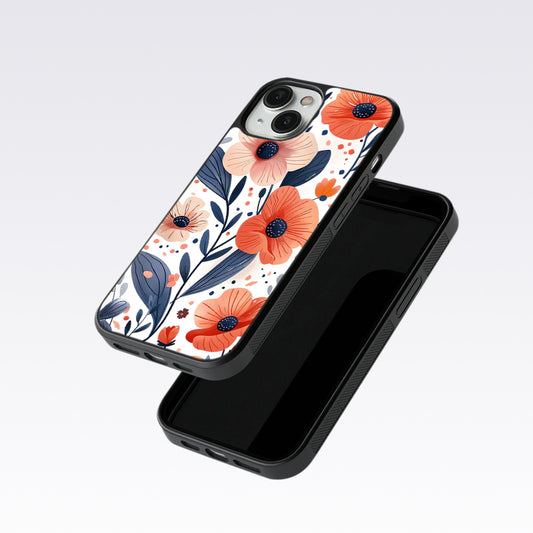 Daisy Flower Water Color Vintage Glass Case For Nothing Phone 1