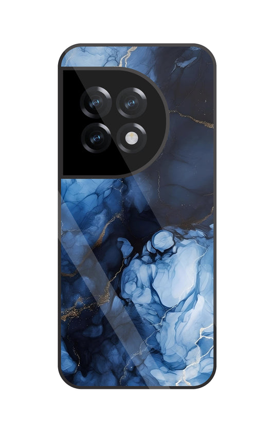 Dark Blue Marble Glass Case For OnePlus 11R