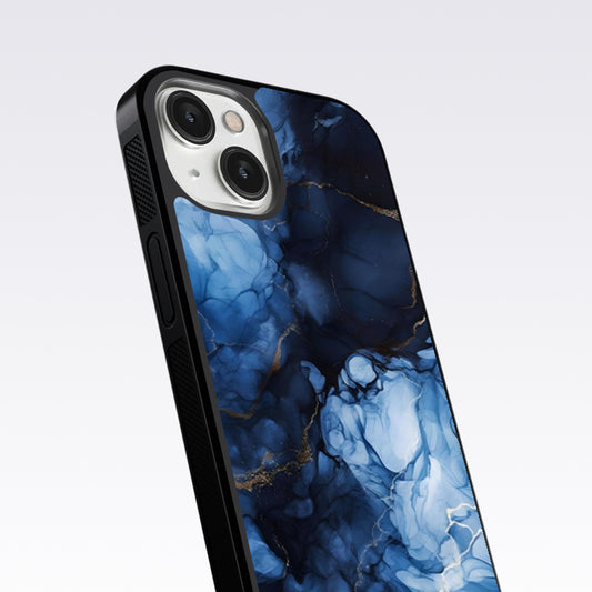 Dark Blue Marble Glass Case For Nothing Phone 2