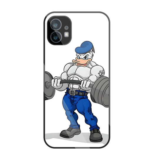 Donald Duck With Gym Glass Case For Nothing Phone 1
