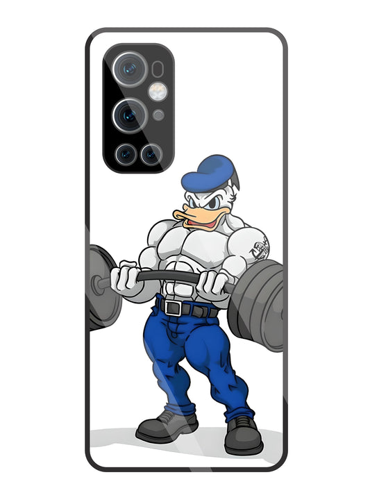 Donald Duck With Gym Glass Case For OnePlus 9 Pro