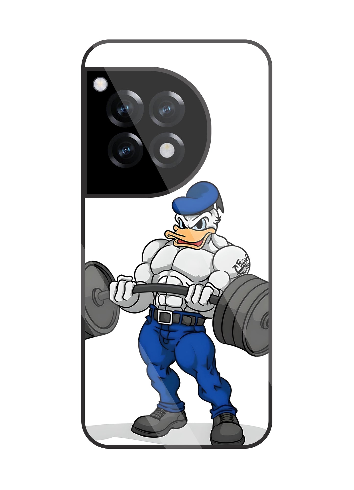 Donald Duck With Gym Glass Case For OnePlus 12R