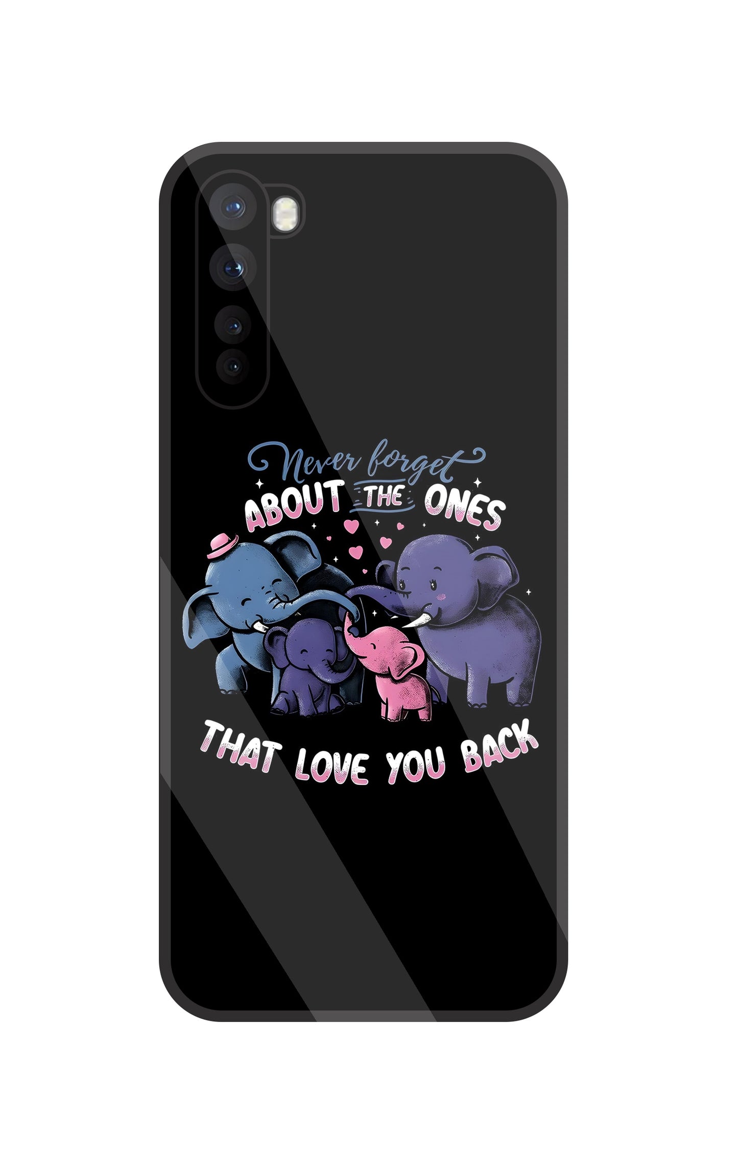 Elephant Family Glass Case For OnePlus Nord