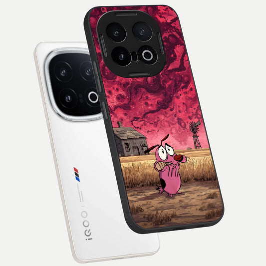 Courage Under Sky phone case for iQOO 13 showing premium glass back cover with detailed artwork