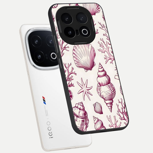 Pink Power Sparks phone case for iQOO 13 showing premium glass back cover with detailed artwork