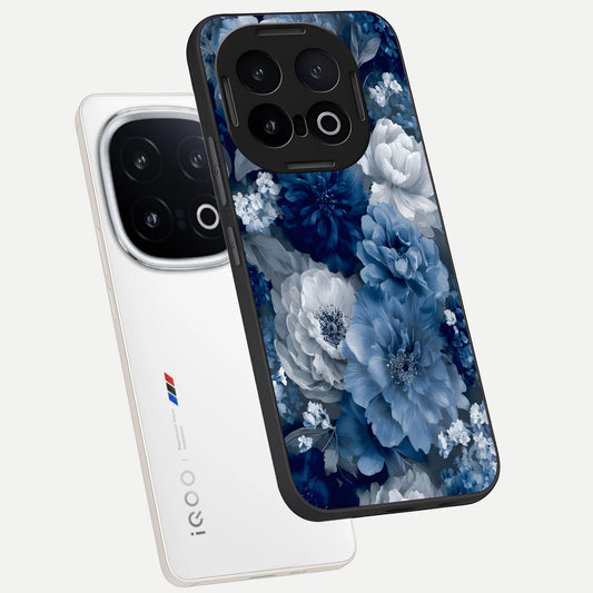 Royal Bloom Garden phone case for iQOO 13 showing premium glass back cover with detailed artwork