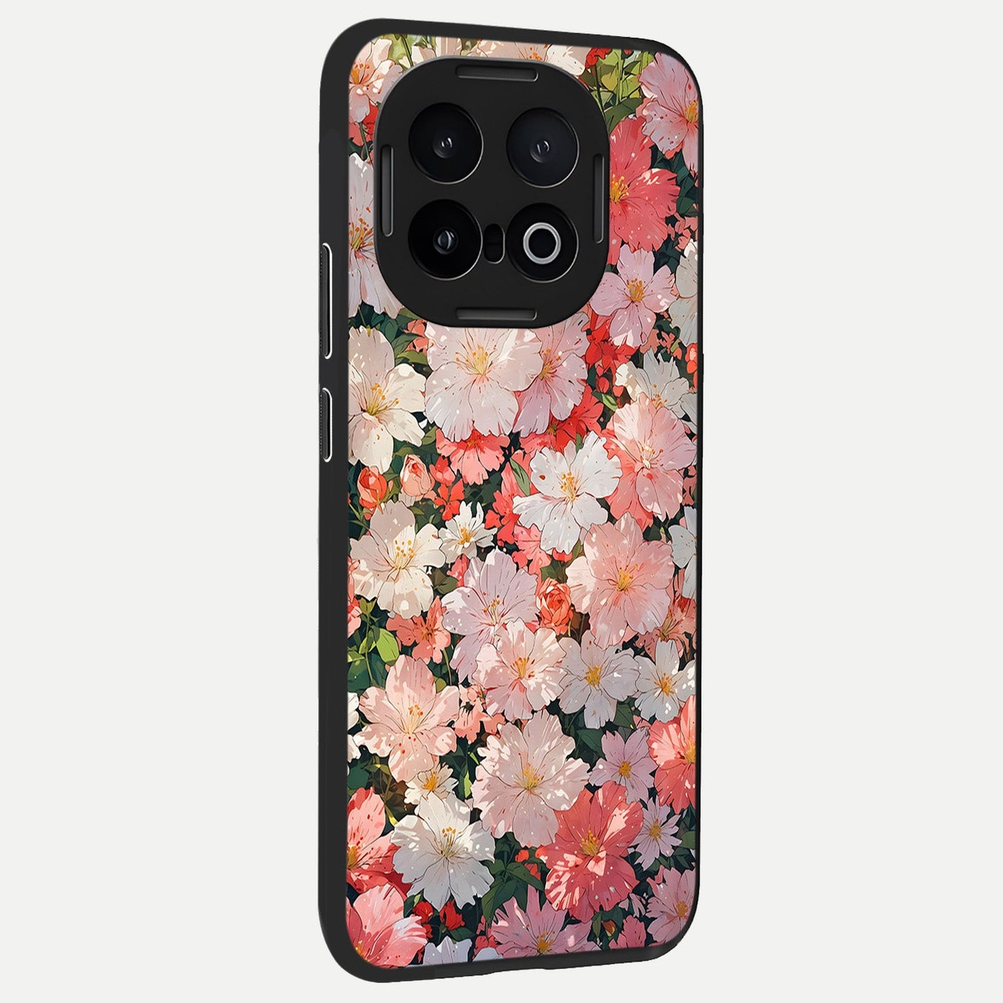 Blush Bloom Field back cover for iQOO 13 slim fit glass case with vibrant aesthetic design