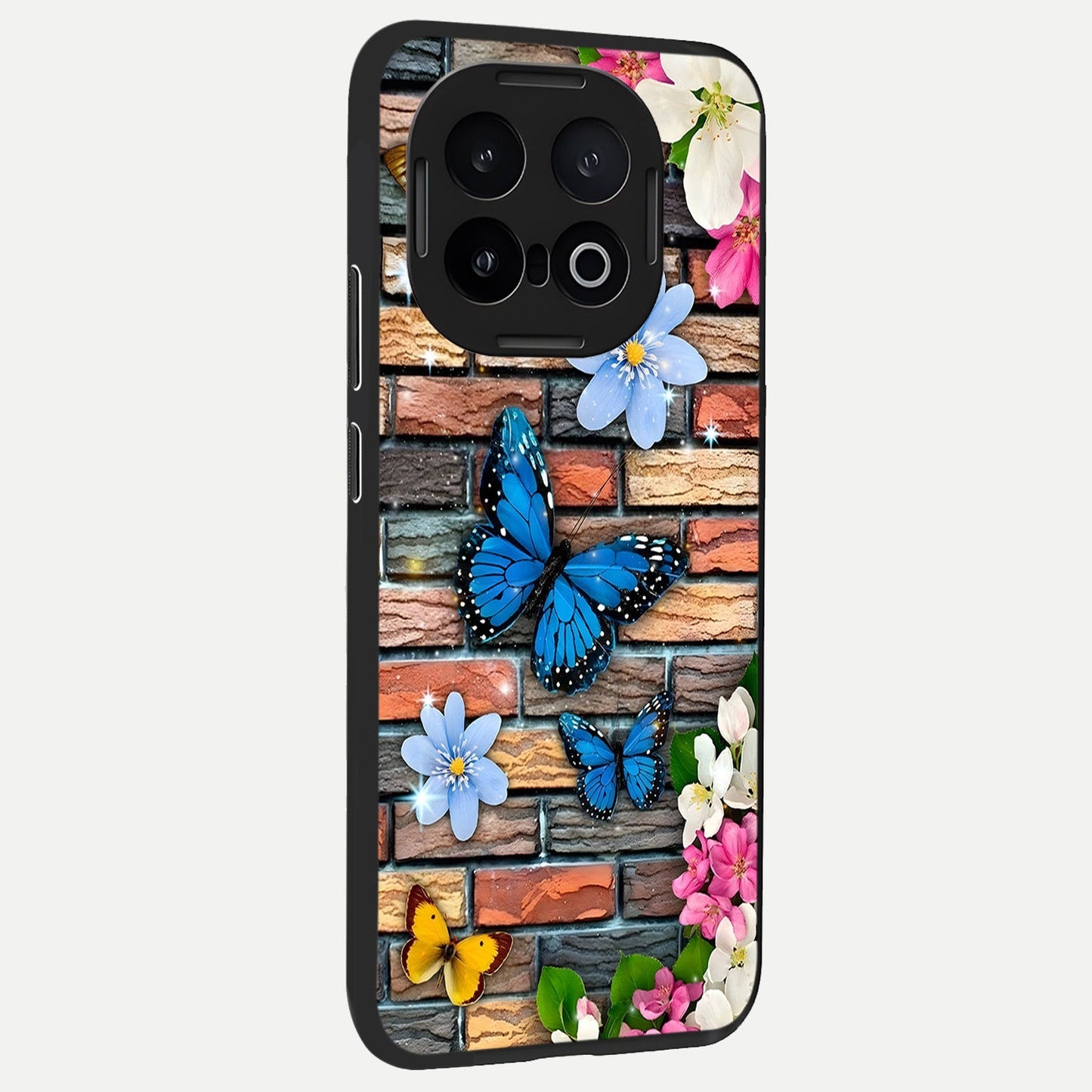 Brick Bloom Flight back cover for iQOO 13 slim fit glass case with vibrant aesthetic design