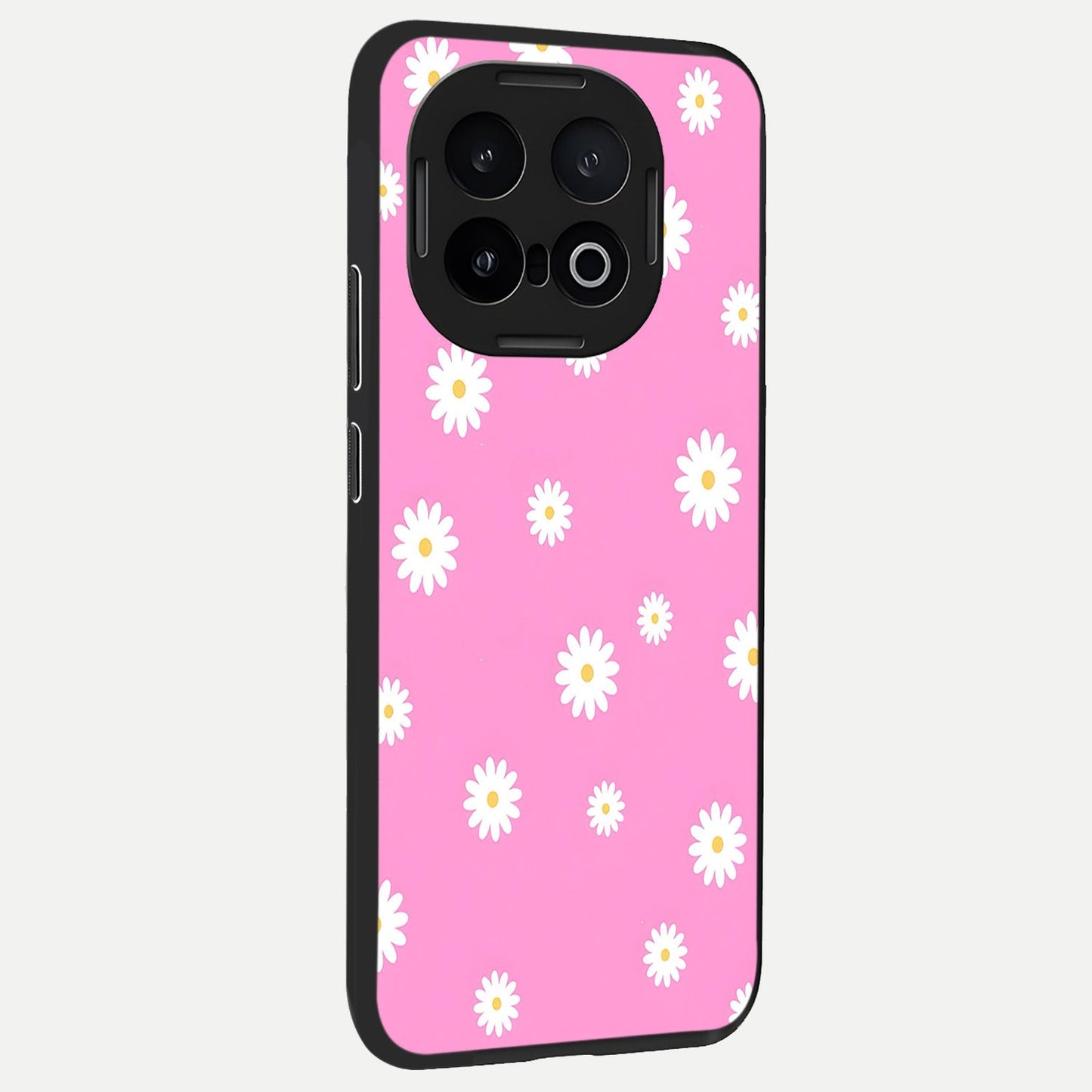 Bubblegum Daisy Pop back cover for iQOO 13 slim fit glass case with vibrant aesthetic design
