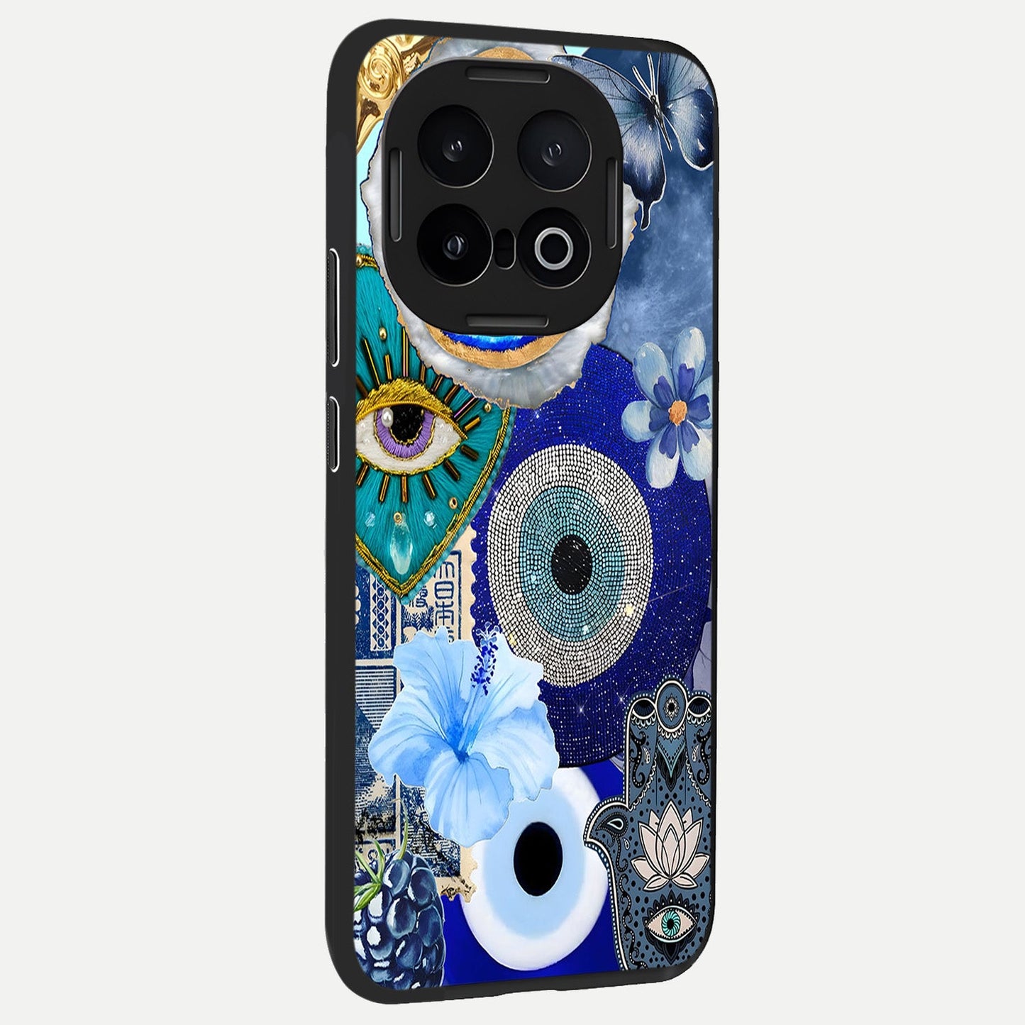 Celestial Blue Vision back cover for iQOO 13 slim fit glass case with vibrant aesthetic design