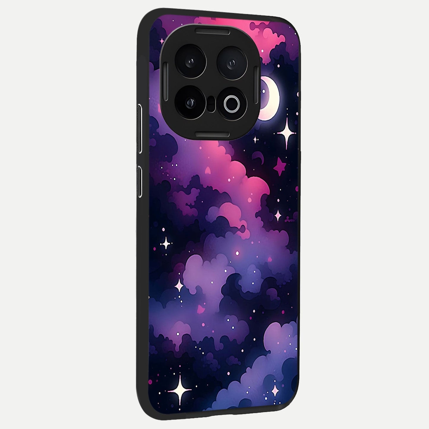 Celestial Moon Magic back cover for iQOO 13 slim fit glass case with vibrant aesthetic design