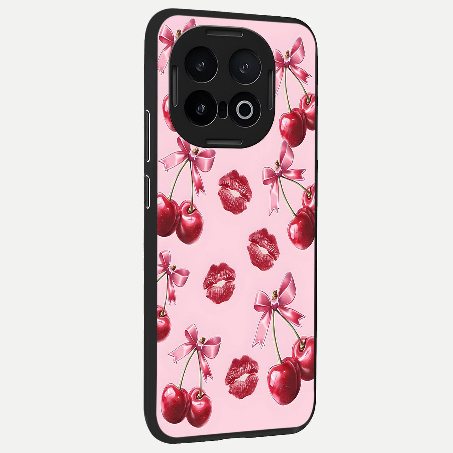 Cherry With Lips back cover for iQOO 13 slim fit glass case with vibrant aesthetic design