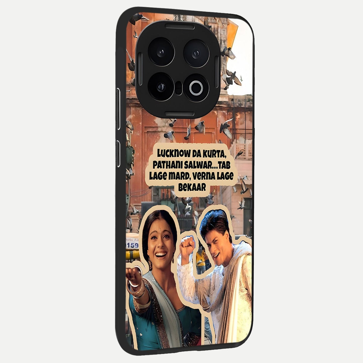 Desi Retro Vibes back cover for iQOO 13 slim fit glass case with vibrant aesthetic design