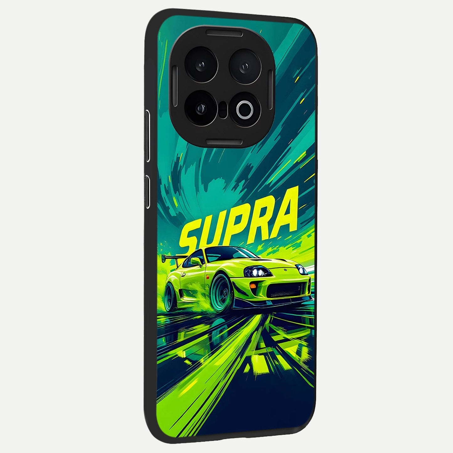Electric Supra Thunder back cover for iQOO 13 slim fit glass case with vibrant aesthetic design