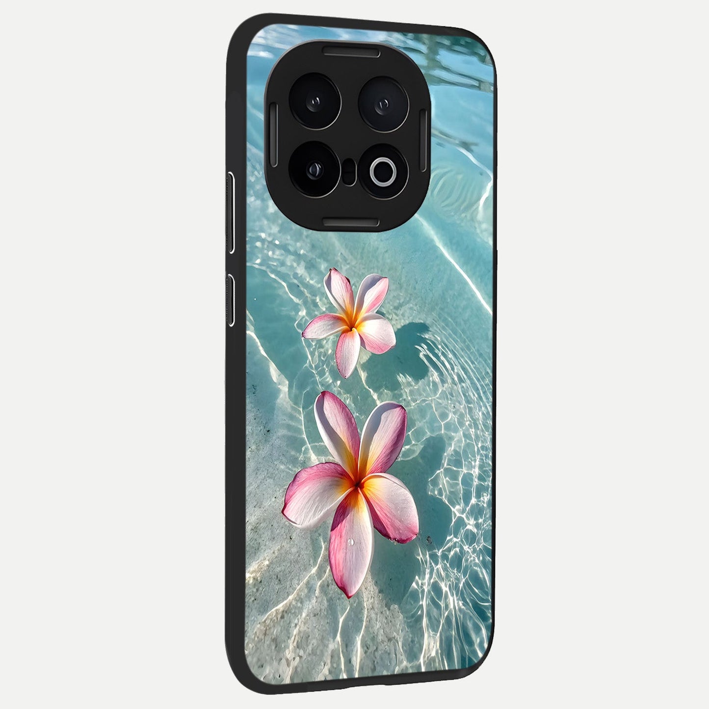 Floating Bloom Bliss back cover for iQOO 13 slim fit glass case with vibrant aesthetic design