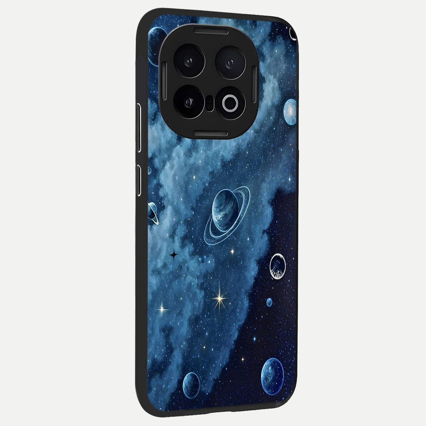 Galaxy Dream Space back cover for iQOO 13 slim fit glass case with vibrant aesthetic design