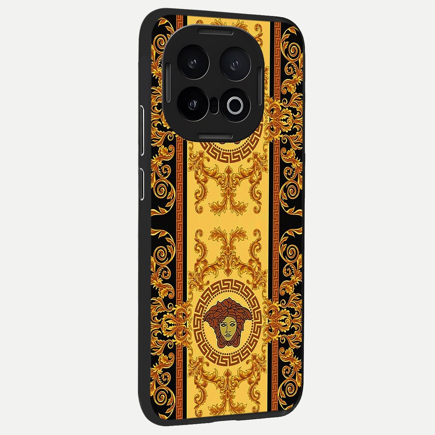 Golden Royal Heritage back cover for iQOO 13 slim fit glass case with vibrant aesthetic design