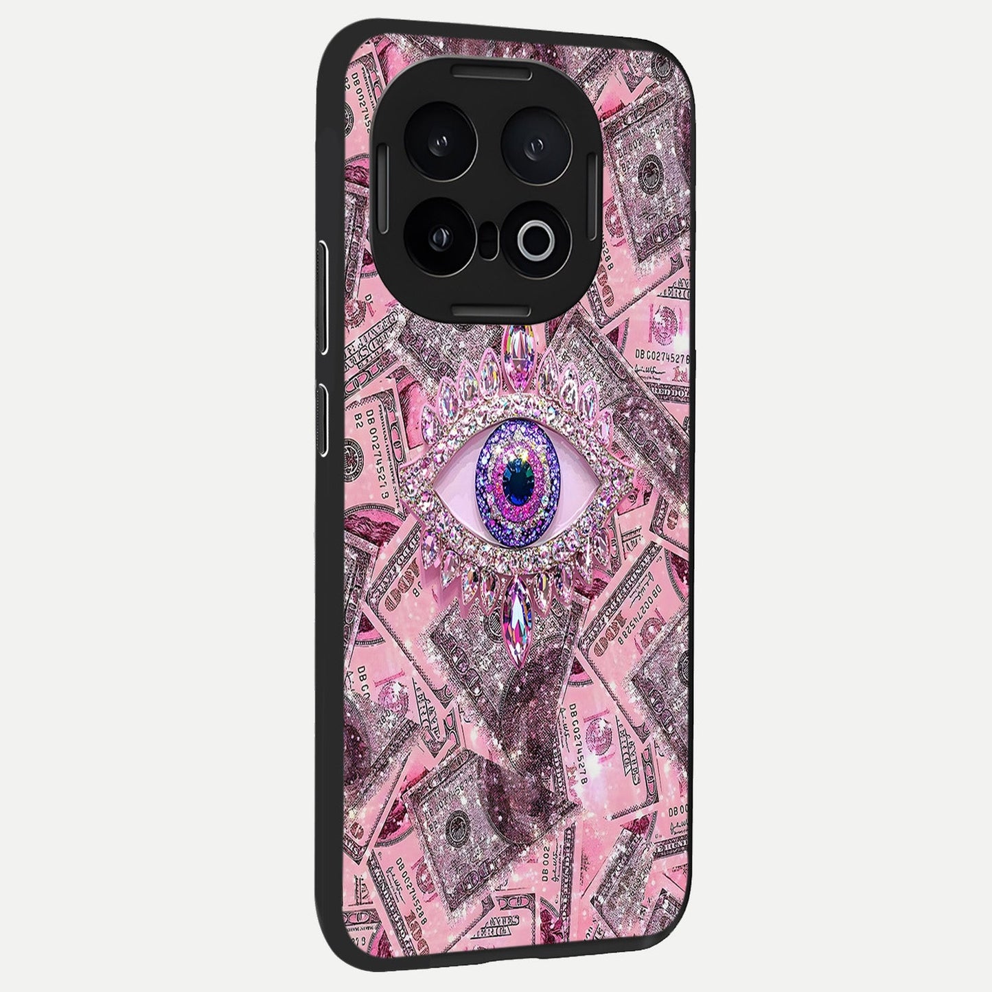Money Eye Luxe back cover for iQOO 13 slim fit glass case with vibrant aesthetic design