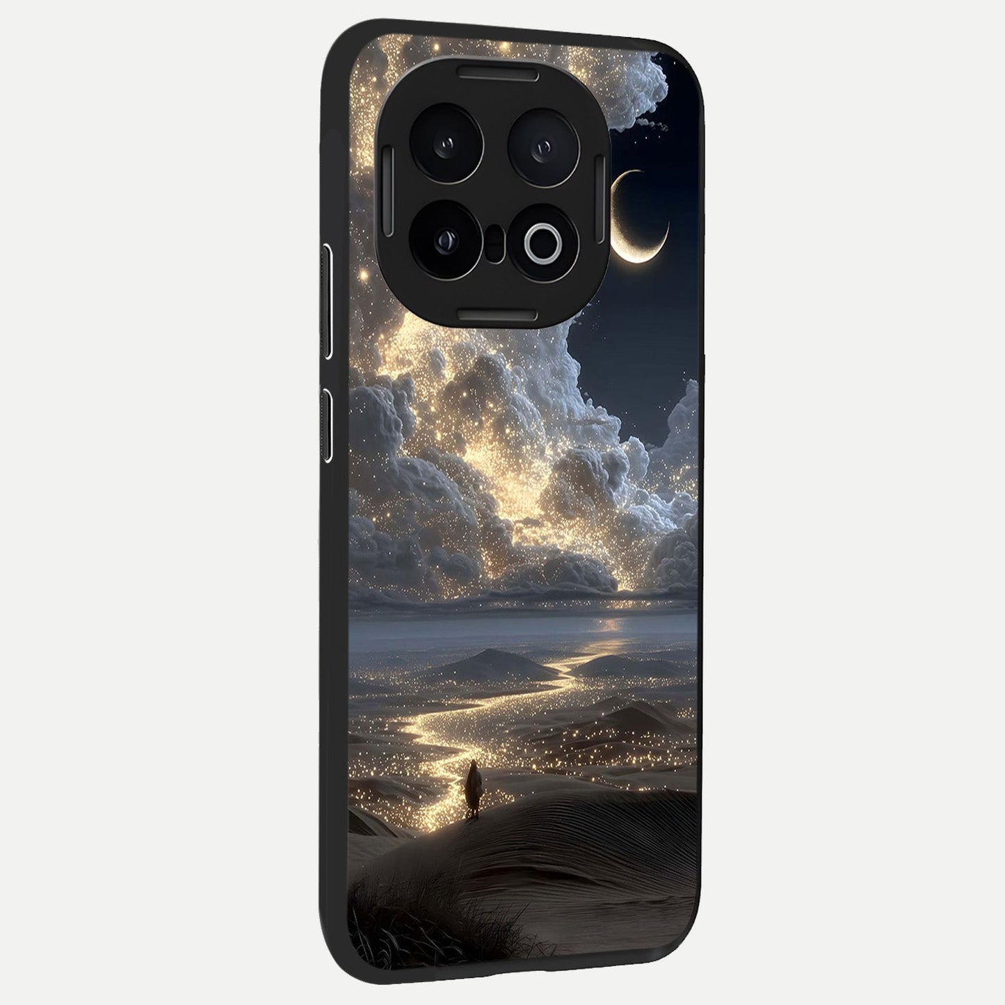 Moonlight Spark Path back cover for iQOO 13 slim fit glass case with vibrant aesthetic design
