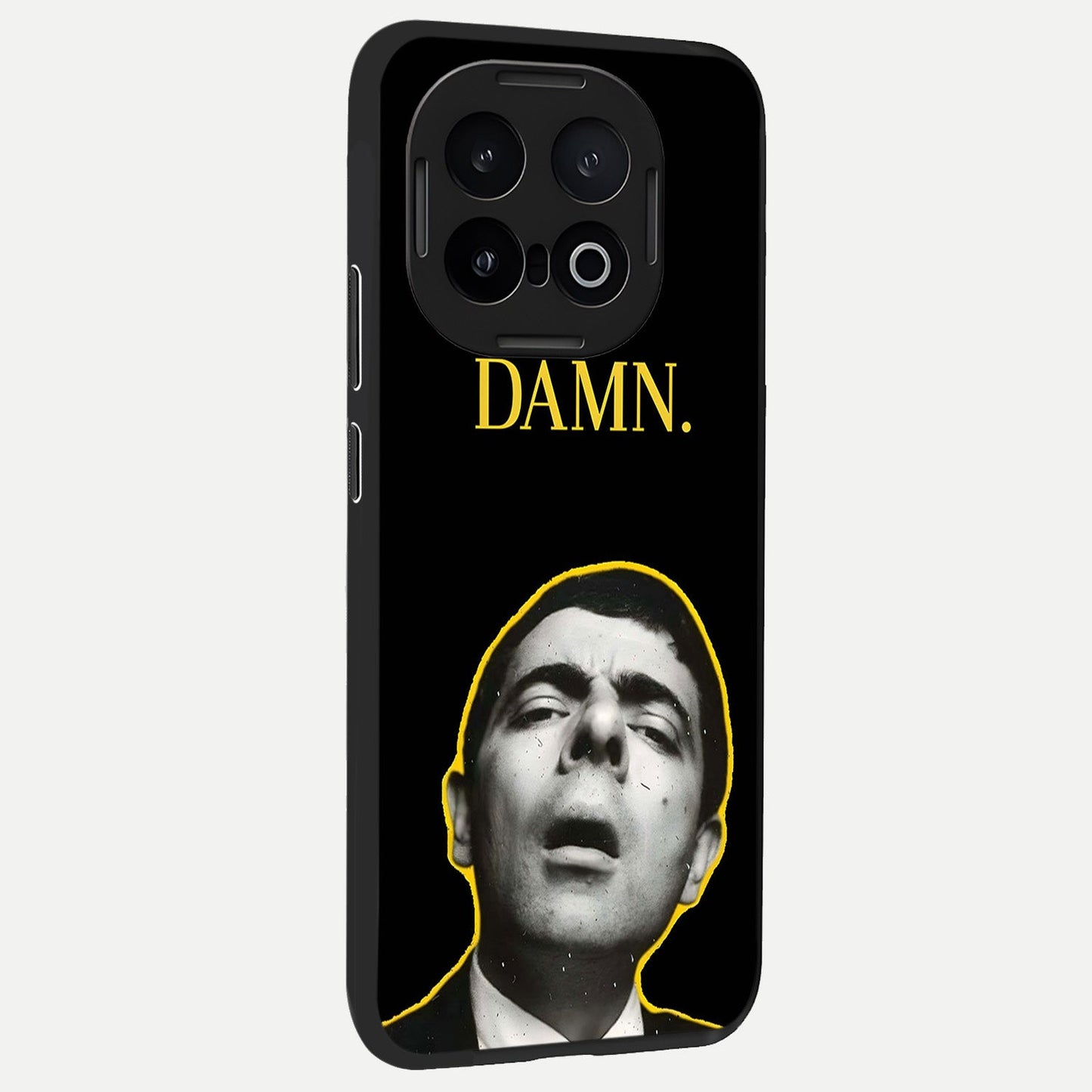 Mr Bean Damn back cover for iQOO 13 slim fit glass case with vibrant aesthetic design
