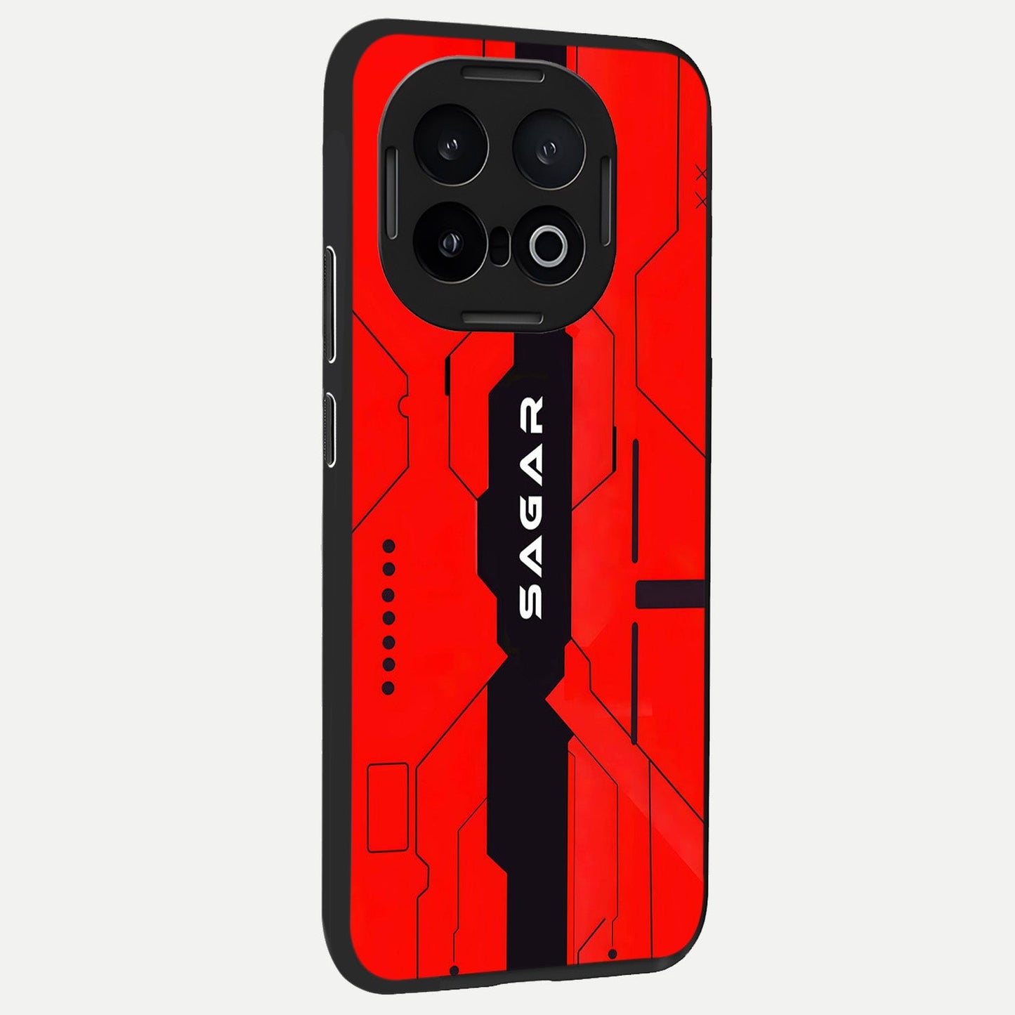 Voltage Rise CYBERPUNK Custom Name back cover for iQOO 13 slim fit personalized glass case with bold cyberpunk design