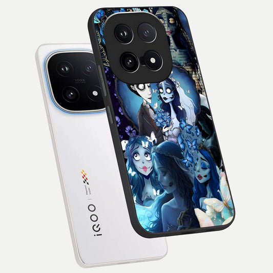 Butterfly Ghost Soul phone case for iQOO 15 showing premium glass back cover with detailed artwork