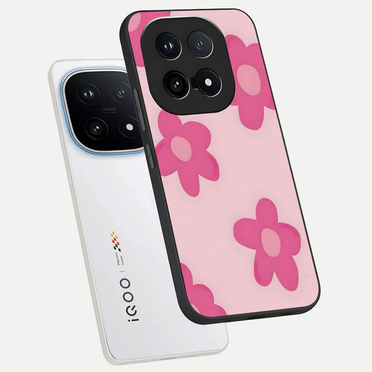 Candy Bloom Dreams phone case for iQOO 15 showing premium glass back cover with detailed artwork