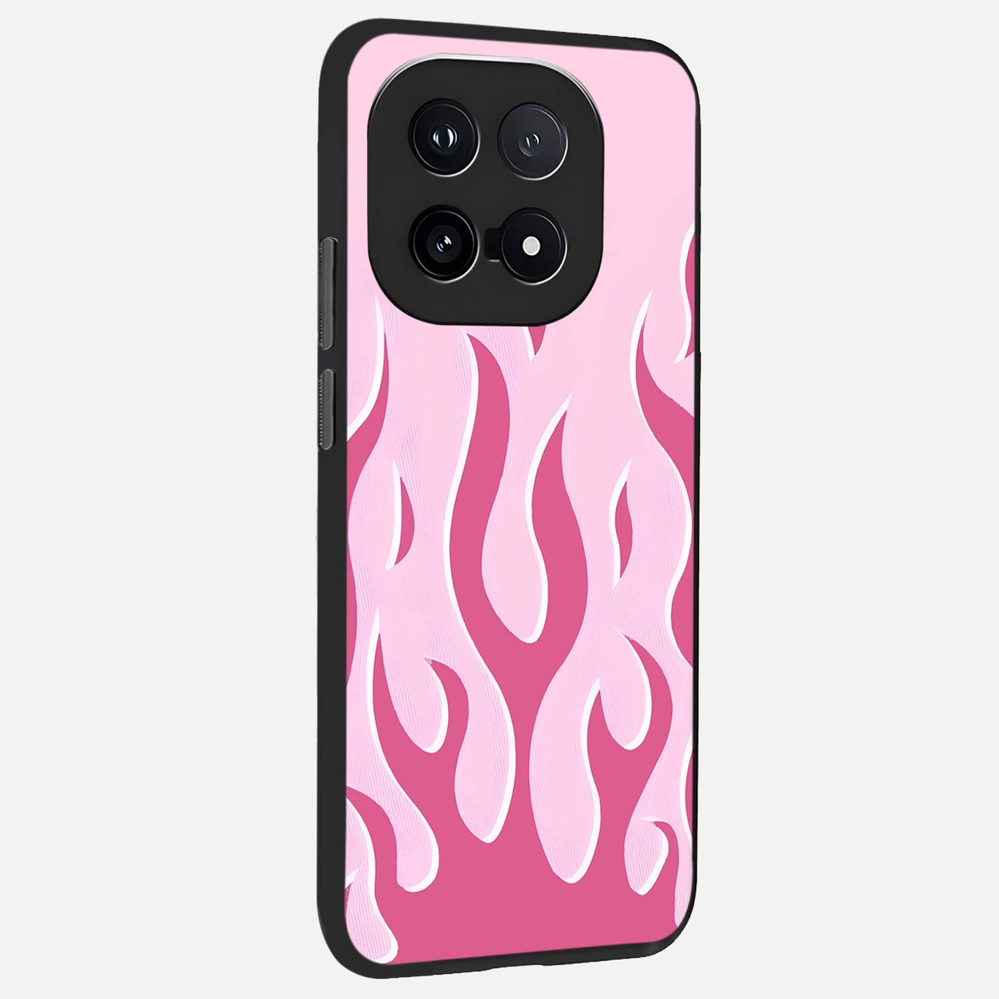 Blush Flame Energy back cover for iQOO 15 slim fit glass case with vibrant aesthetic design