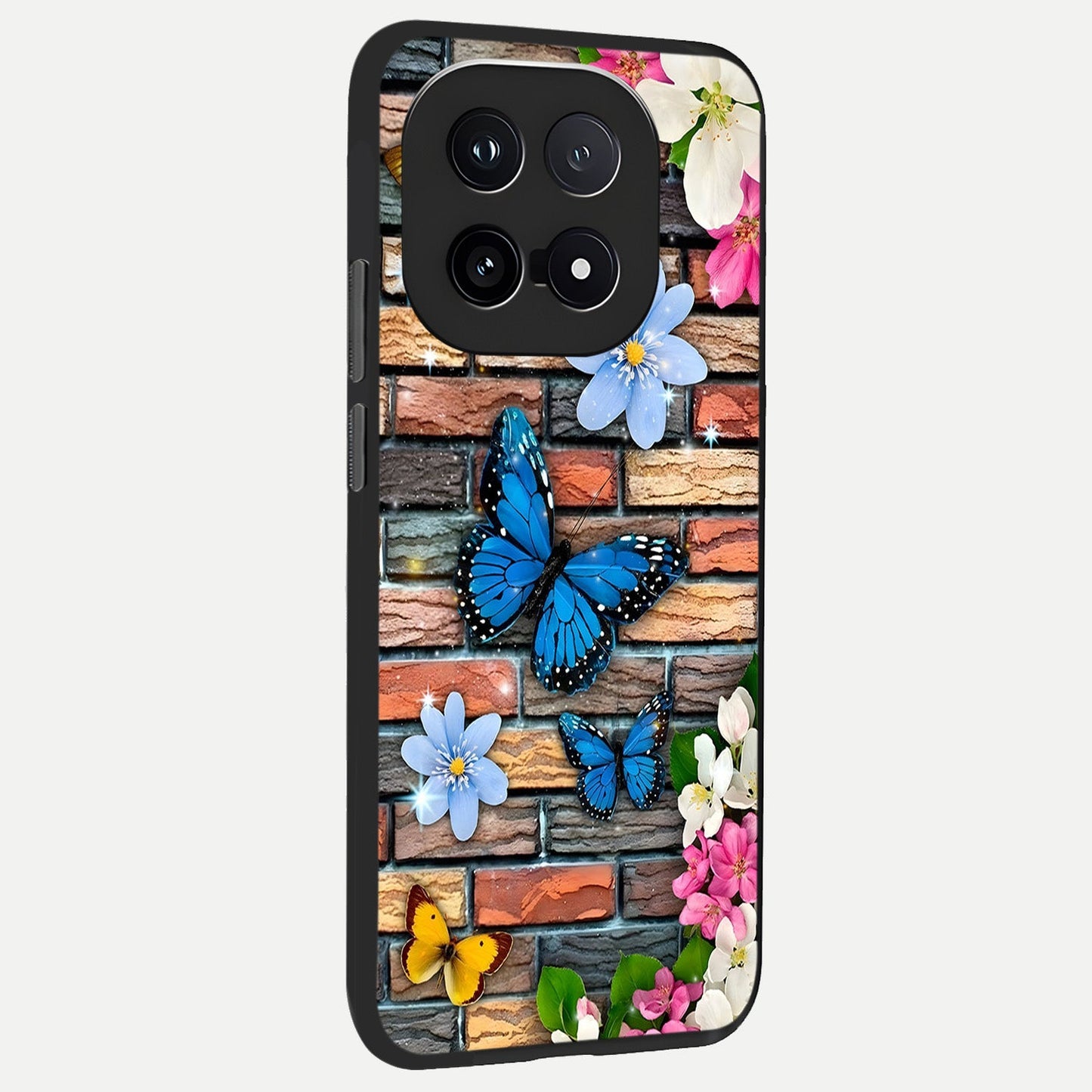 Brick Bloom Flight back cover for iQOO 15 slim fit glass case with vibrant aesthetic design