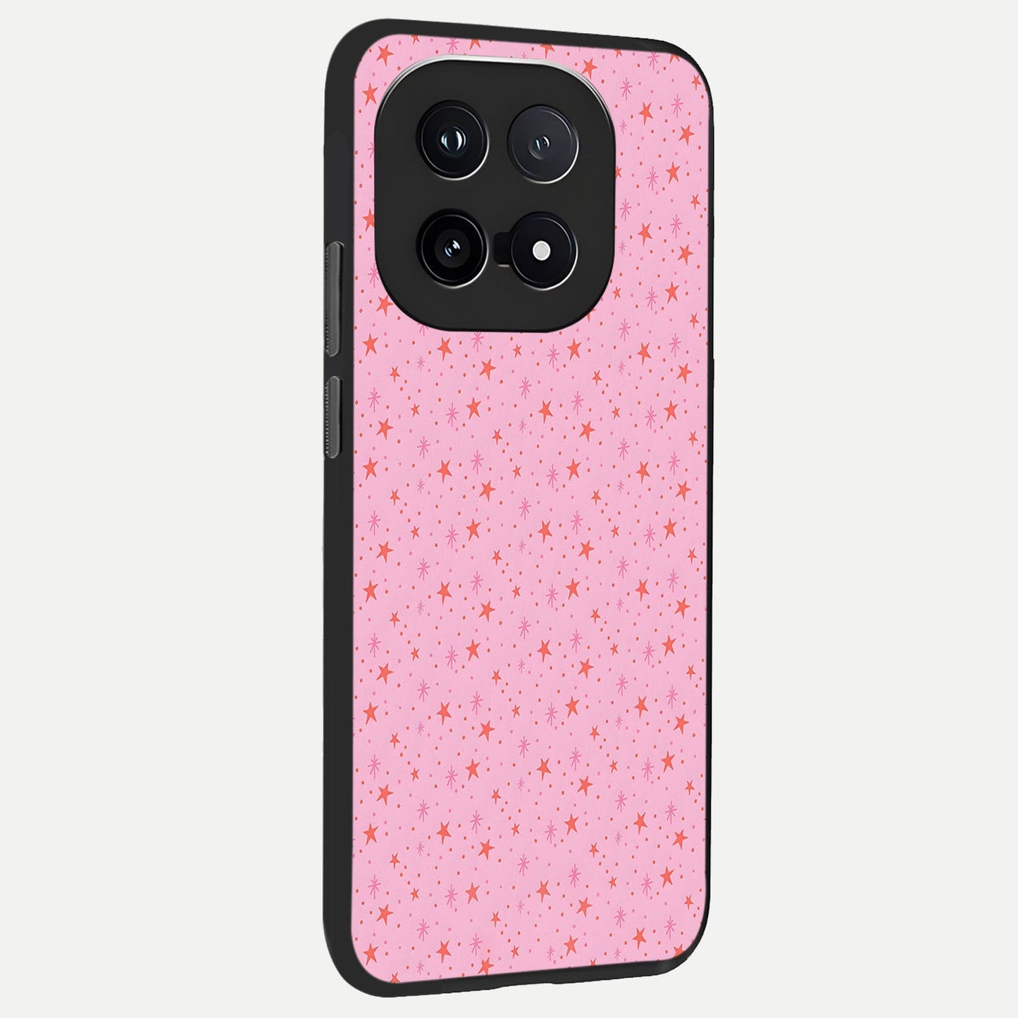 Cosmic Pink Sparkle back cover for iQOO 15 slim fit glass case with vibrant aesthetic design
