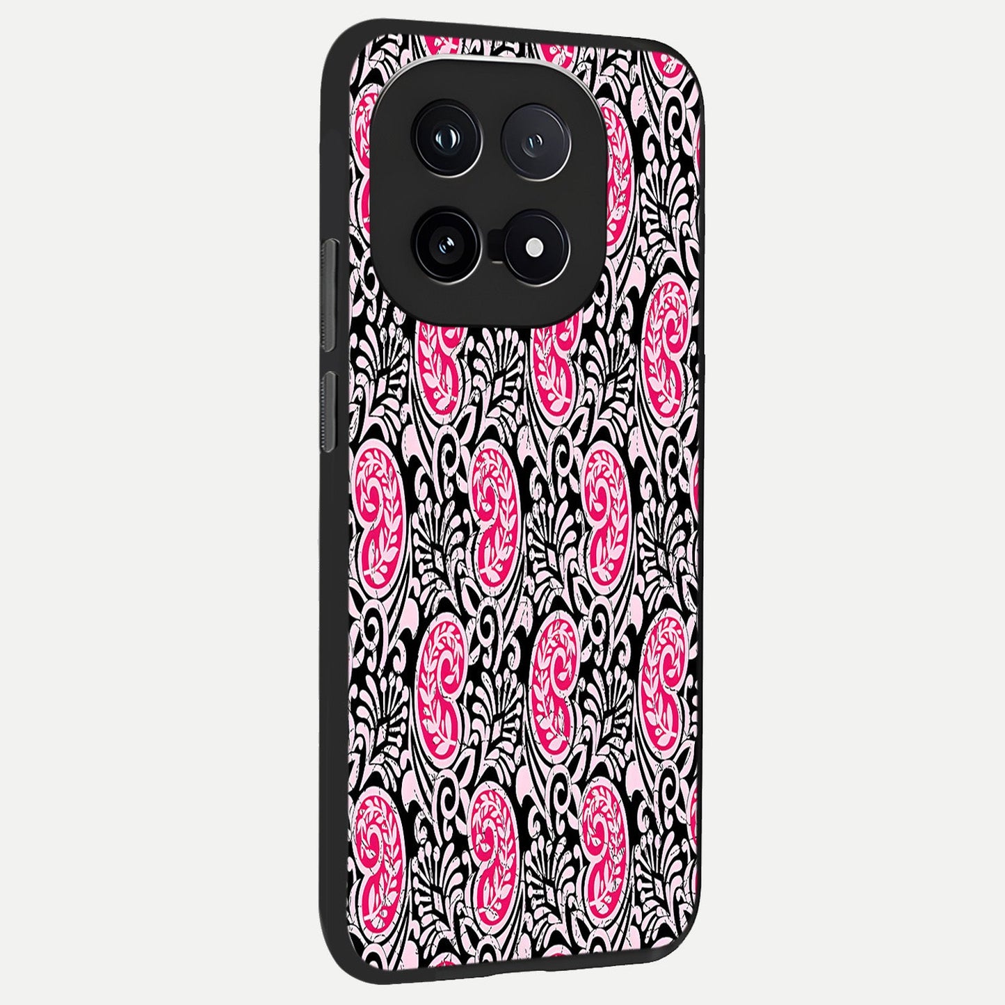 Crimson Paisley Charm back cover for iQOO 15 slim fit glass case with vibrant aesthetic design